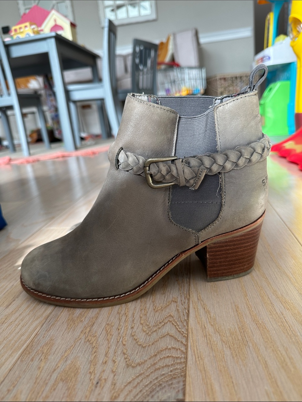 Sperry Gray Braided Chelsea Ankle Boot